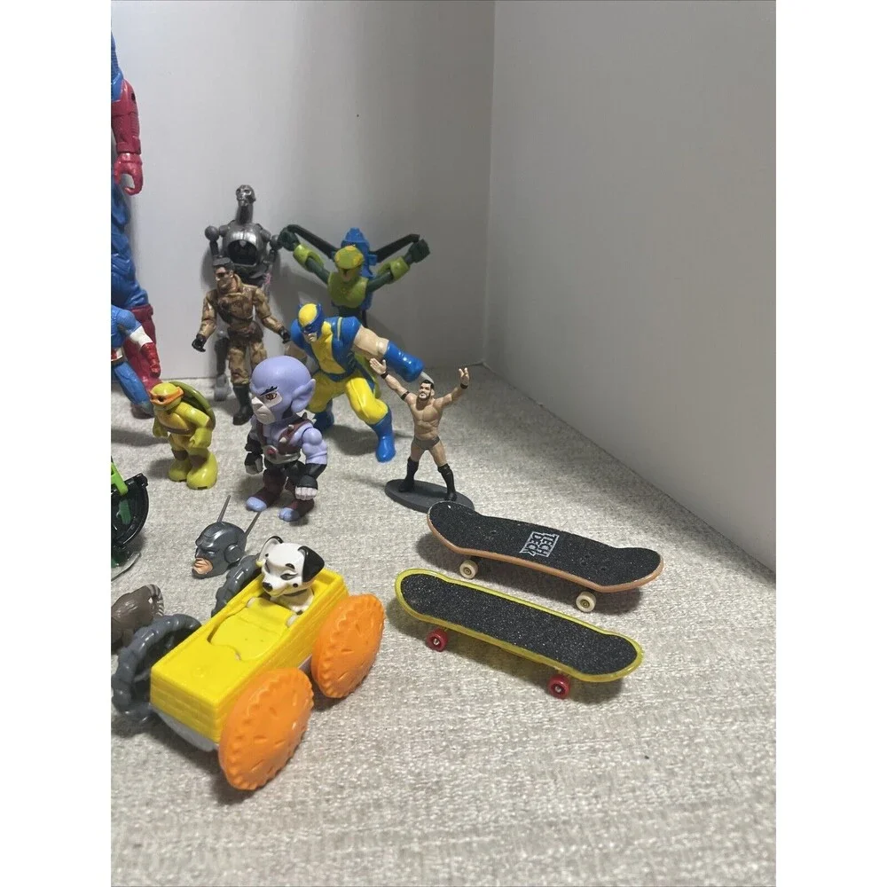 Mixed Action Figure Lot Vintage and Modern Random Marvel DC Starwars Transformer